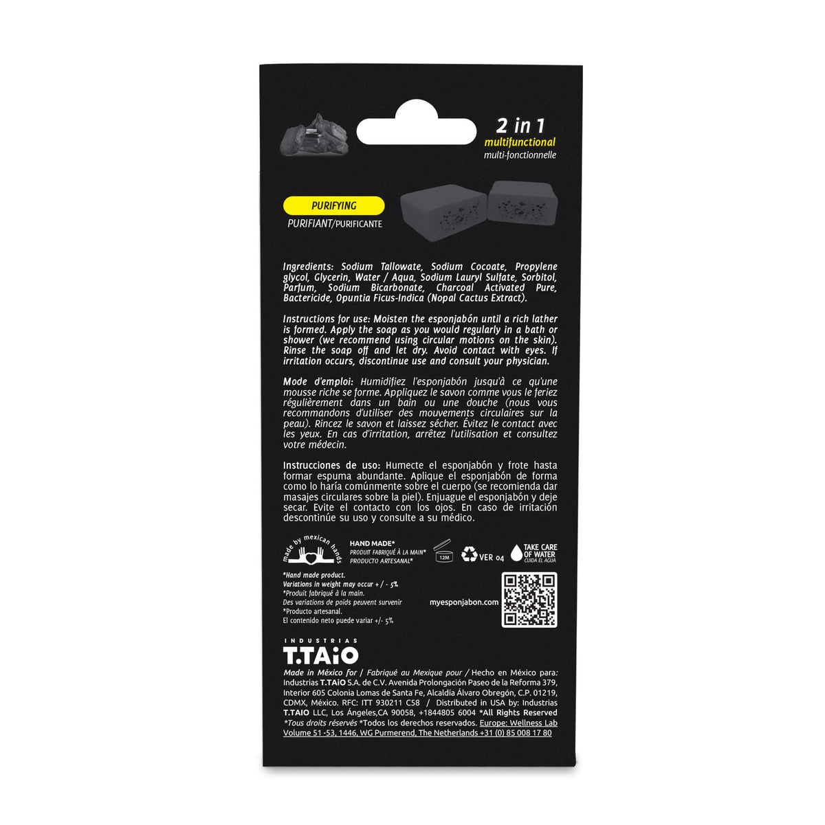 EsponJabon Charcoal, Purifying Effect