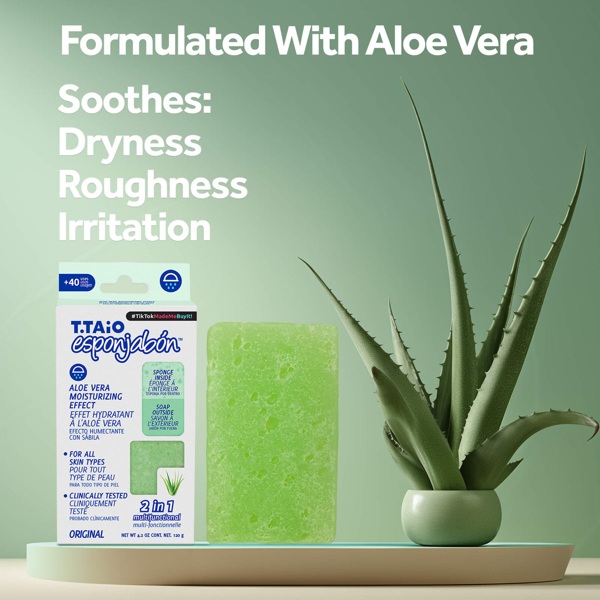 EsponJabon Aloe Vera - Moisturizing Effect