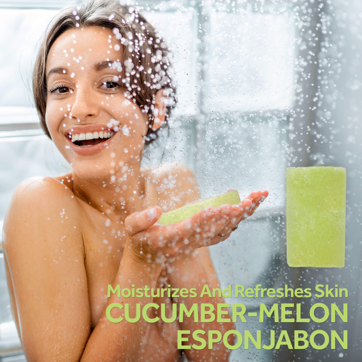 EsponJabon Cucumber with Melon, Hydrating Effect