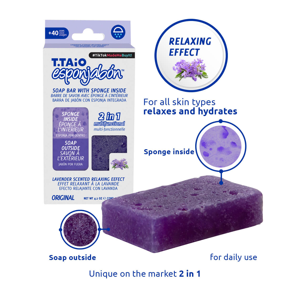EsponJabon Lavender, Relaxing Effect