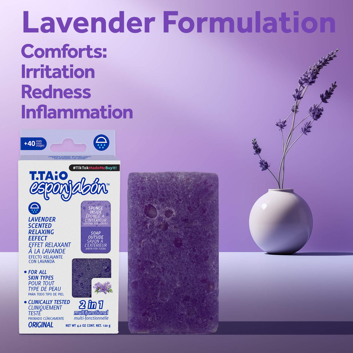 EsponJabon Lavender, Relaxing Effect
