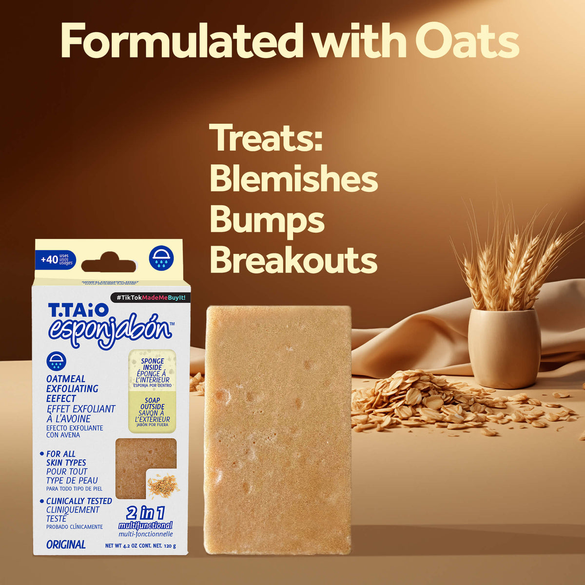 EsponJabon Oatmeal - Exfoliating Effect